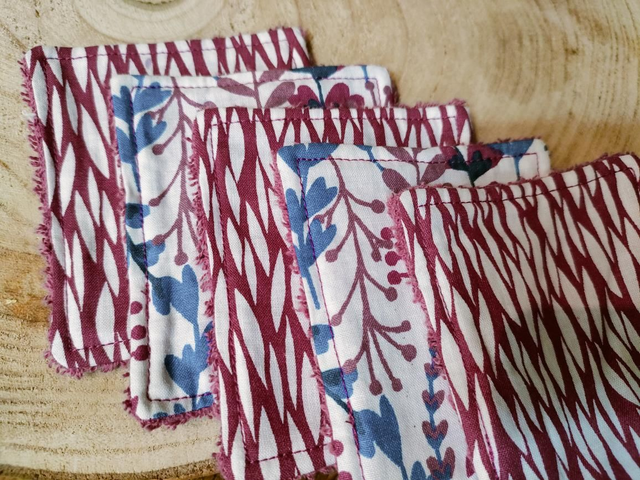 Lot de 5 lingettes thème fleurie 