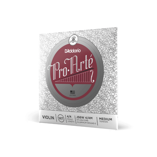 Jeu de cordes avec corde de Ré à filet pour violon D'Addario Pro-Arte, manche 4/4, tension Medium