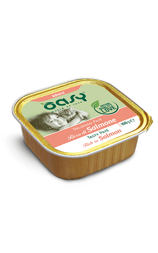 OASY CAT PATE&#039; ADULT SALMONE 100 GR