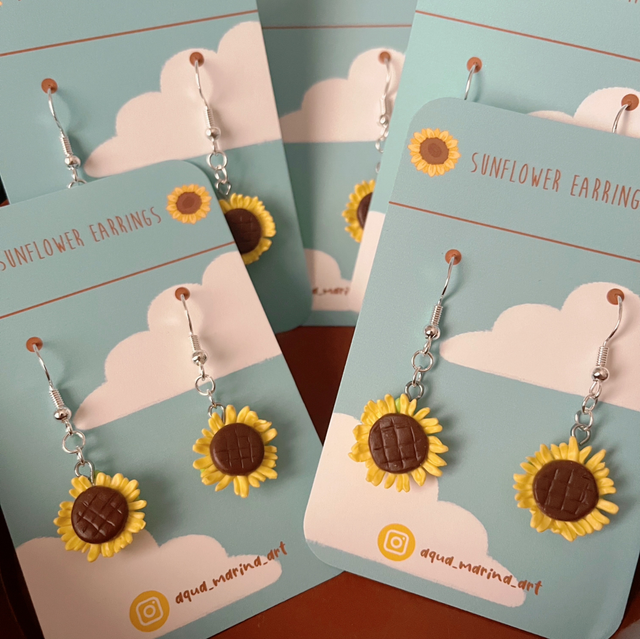 Pendientes girasol