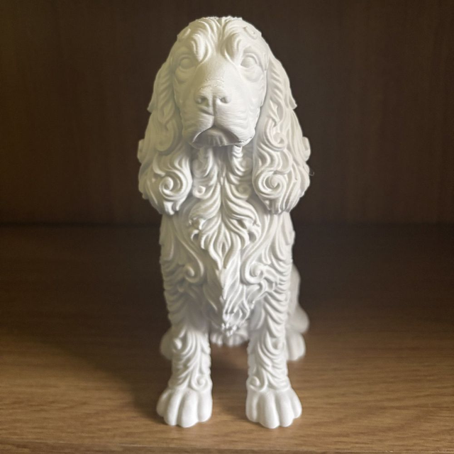 Sitting English Cocker Spaniel Statue