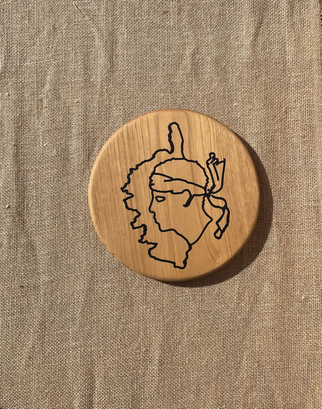 Dessous de plats en châtaignier/ tête de maure