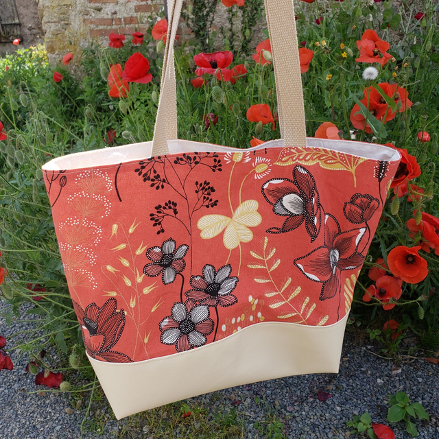 Sac cabas - Tissu coton - Taille S - Divers motifs