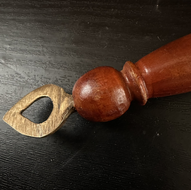 Vintage Brass And Wood Spoon