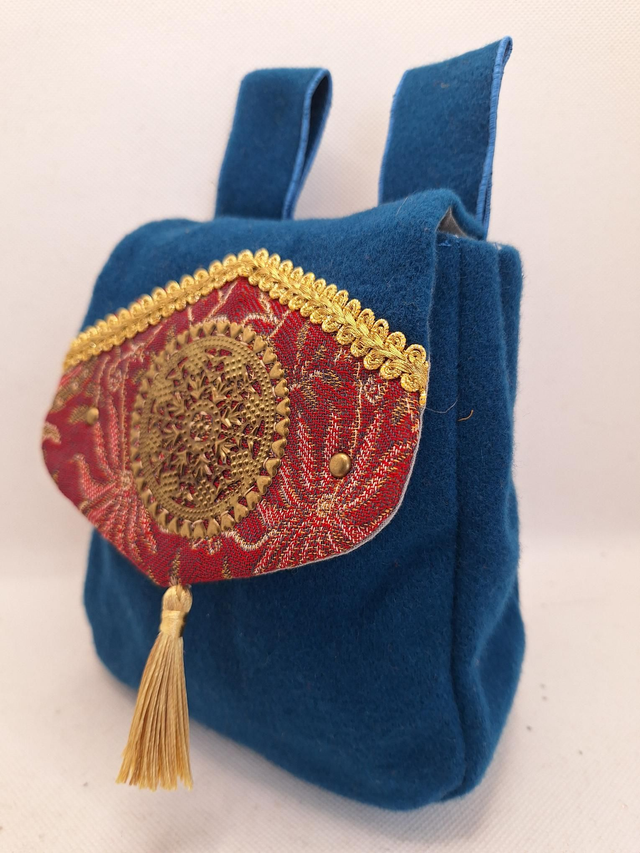 Escarcelle en tissu Bleu