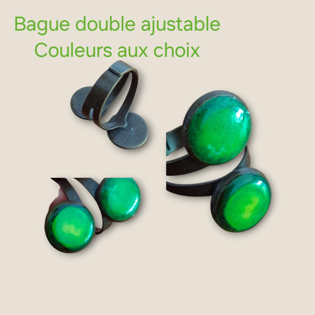 Bague double ajustable 