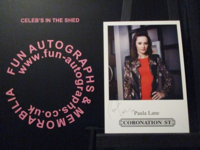 Paula Lane (Kylie Platt) Original Coronation Street Pre-Print Cast Card