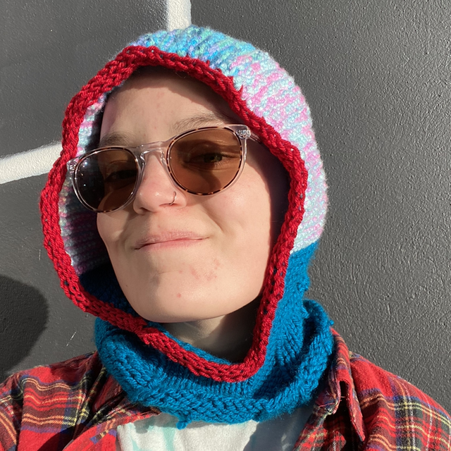 Bright colorblock balaclava