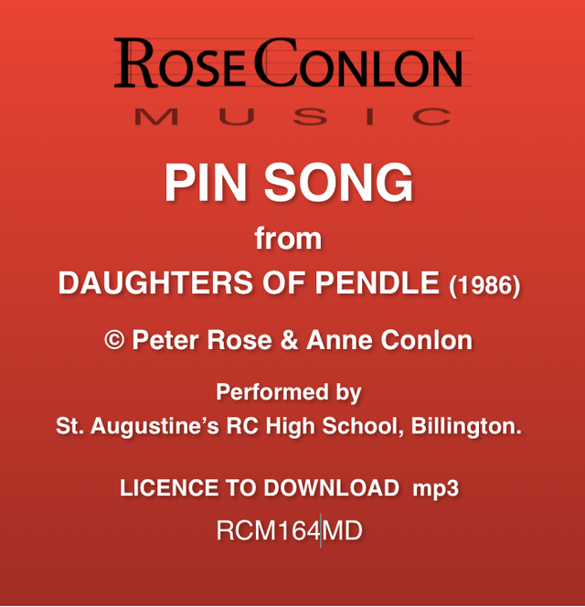 PIN SONG  RCM164MD   from Daughters of Pendle by Peter Rose &amp; Anne Conlon
