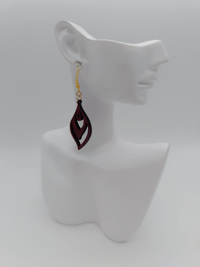 Boucles d'oreilles en bois Goutte