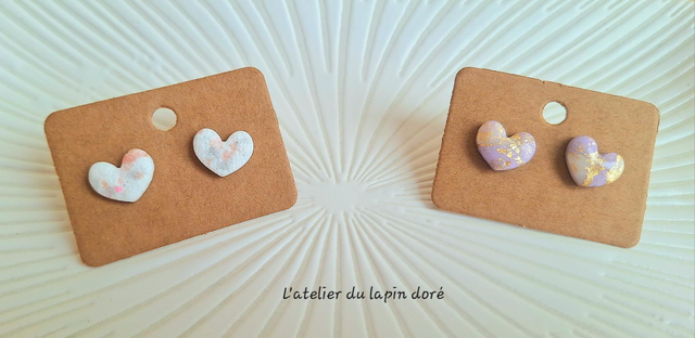 Boucles d&#039;oreilles clou Coeur