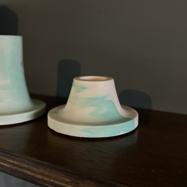 Candlestick - short - mint green