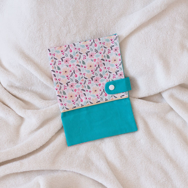 Protège Carnet de Santé Turquoise / Églantine