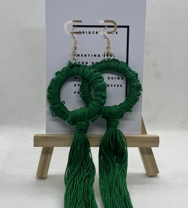 ‘Bean &amp; Tassle’ Earrings 