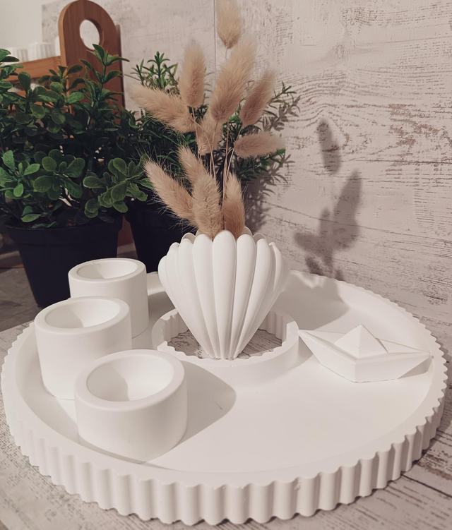 Ensemble en jesmonite 