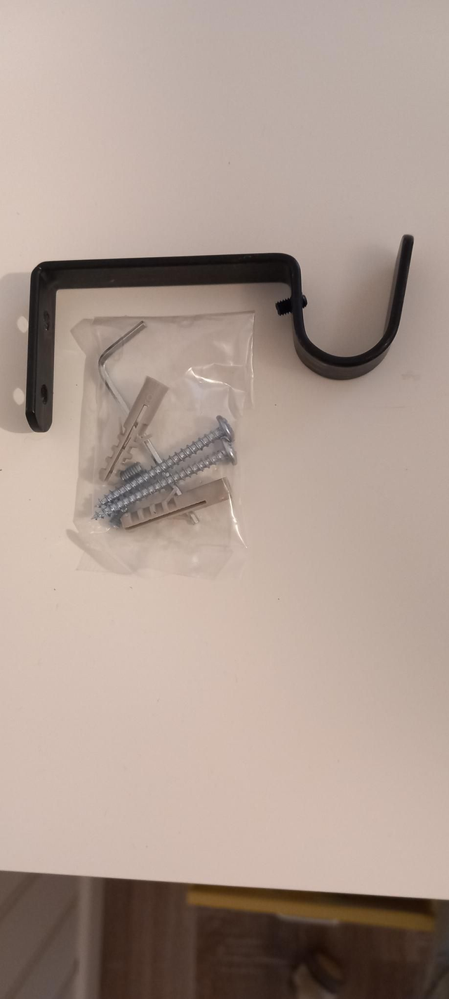 Support mural métal noir pour abat-jour