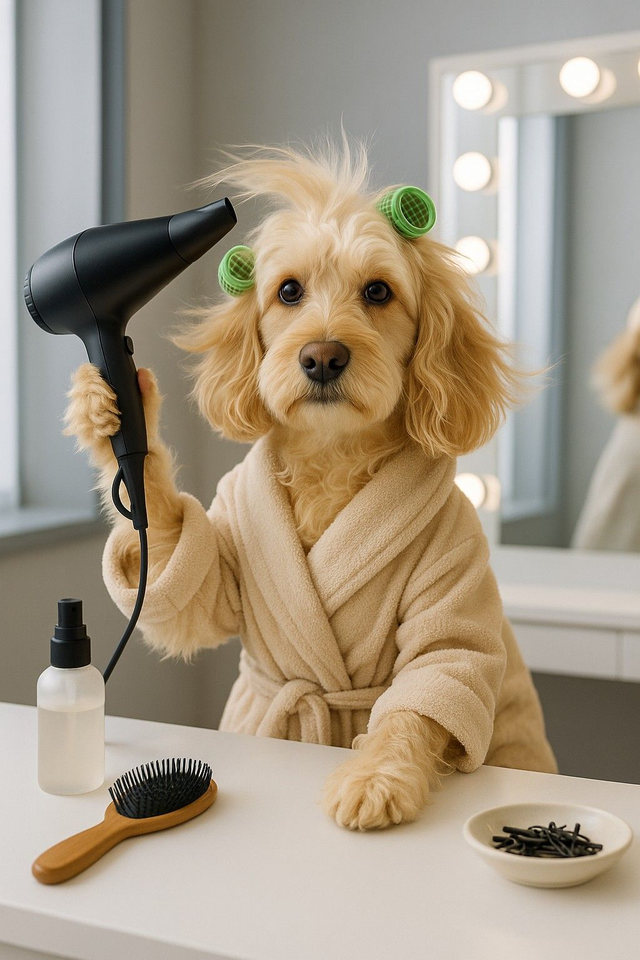Cockapoo Pampered Pooch Framed Canvas