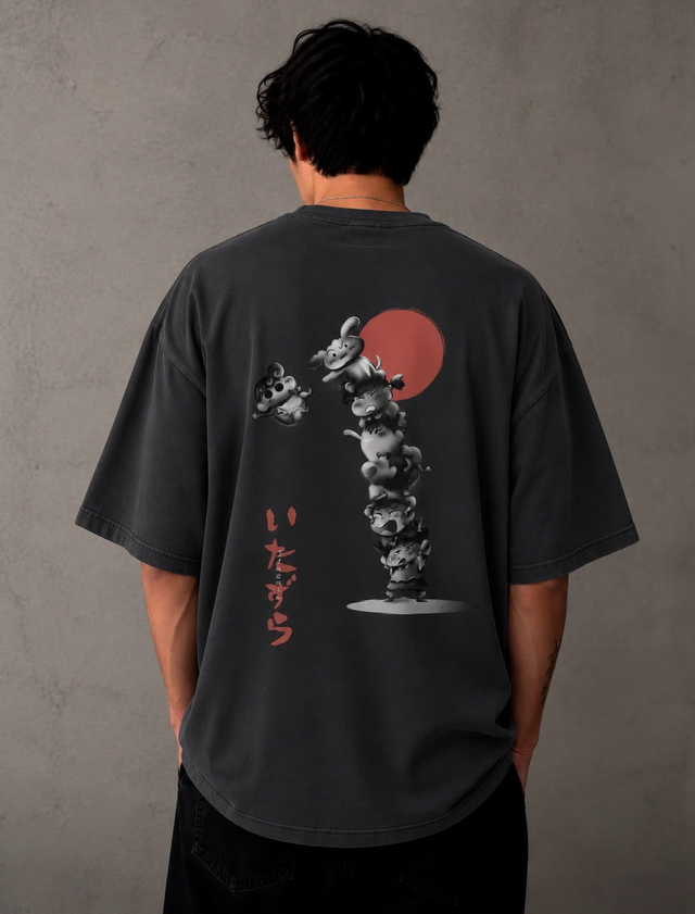 Camiseta Itazura gris oscura