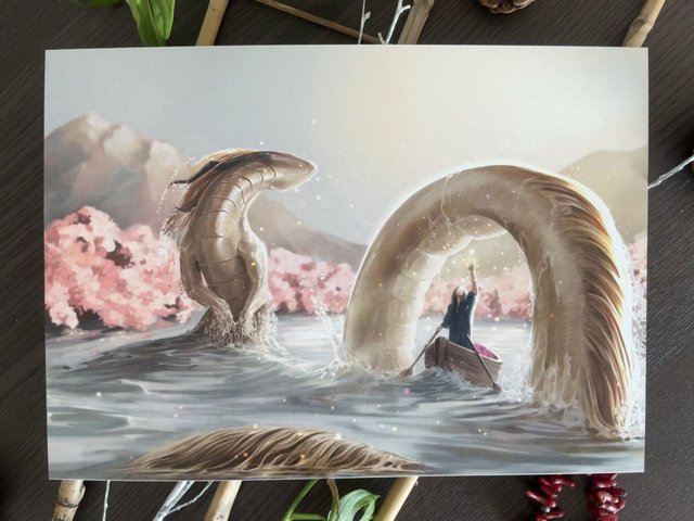 Dragon du printemps - A4