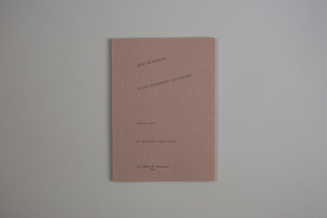 Ce que je raconte aux chaises