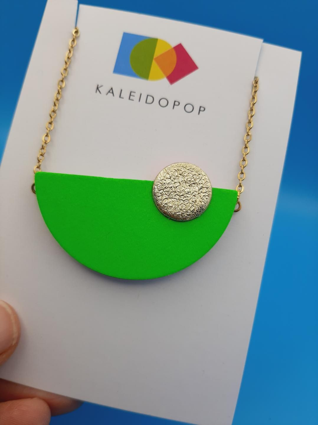 Semi-circular pendant  - green