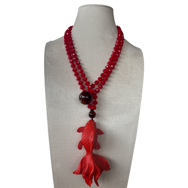 Collana Carpa Koi rosso