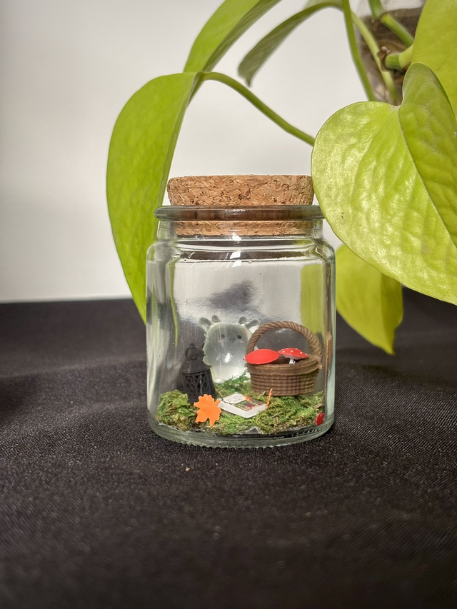 🍃 Mini terrarium verre - Édition automne - Esprit de la forêt 