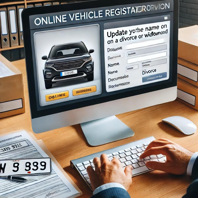 Changement de nom sur une carte grise après un divorce ou un veuvage en ligne et à distance