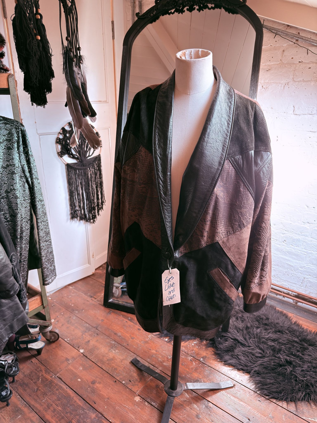 Animal Print 80’s Street Style Jacket – Size 14