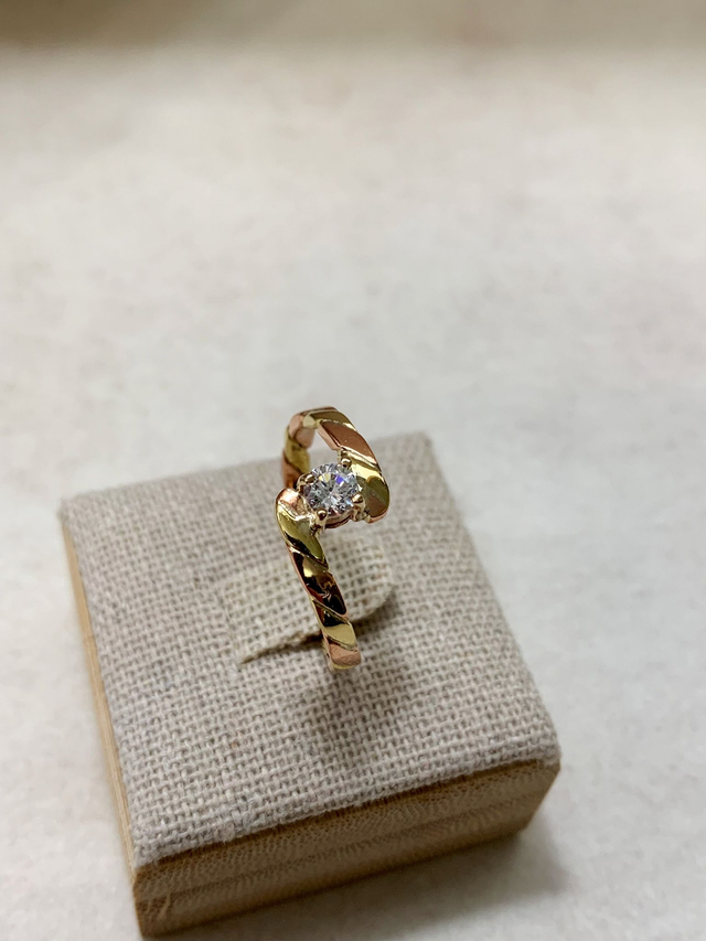 Heiana - Bague en laiton, cuivre et oxyde de zirconium