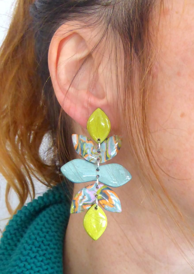 Boucles d'oreilles feuilles - Jungle Pop