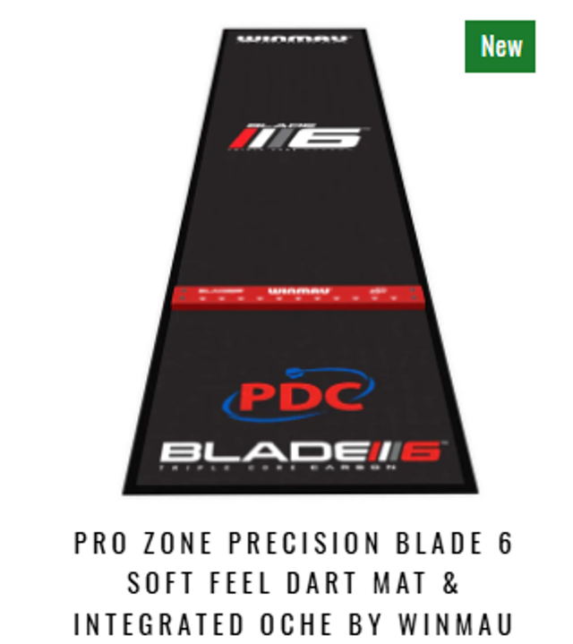 Pro Zone Precision Blade 6 Soft Feel Dart Mat & Integrated Oche by Winmau