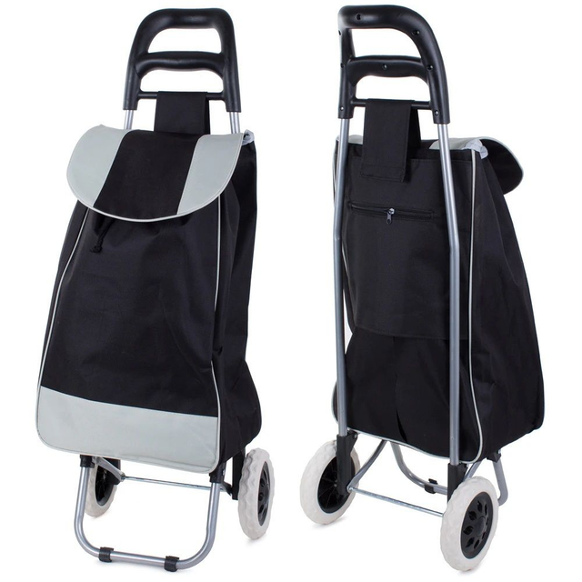 Chariot de courses sac à provisions sur roulettes solide pliable