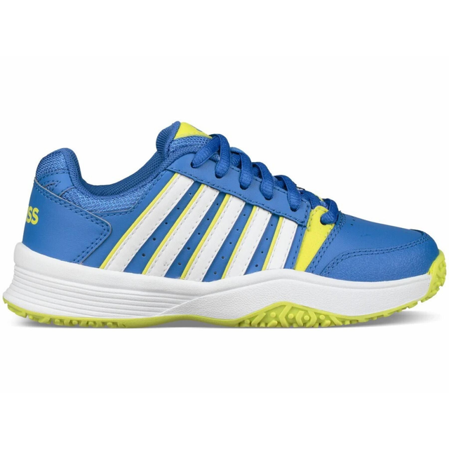 KSwiss Court Smash Omni Junior Shoes Blue Citron