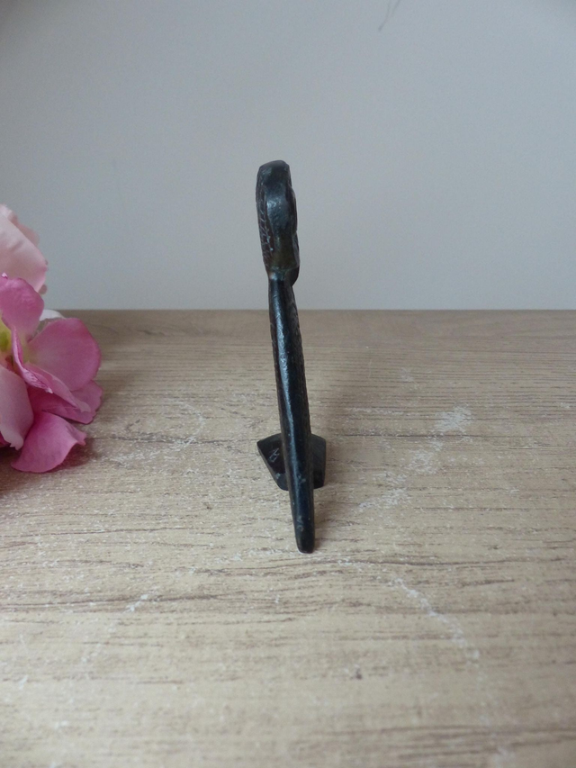 Statuette chouette en métal noir – sculpture vintage symbole de sagesse inspirée d’Athéna - décoration rétro pour bureau ou bibliothèque