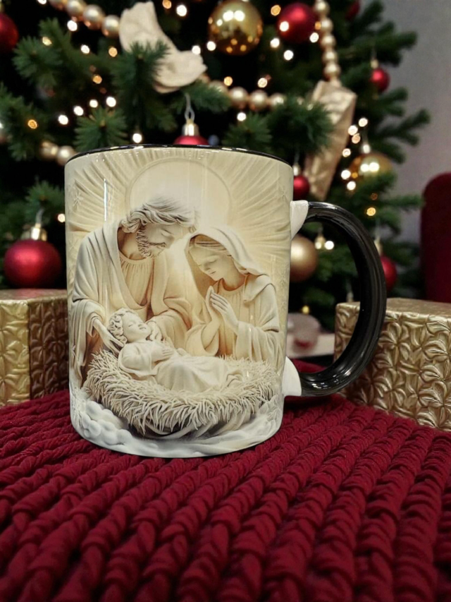 Mug de Noël Nativité – Scène Sacrée de la Sainte Famille