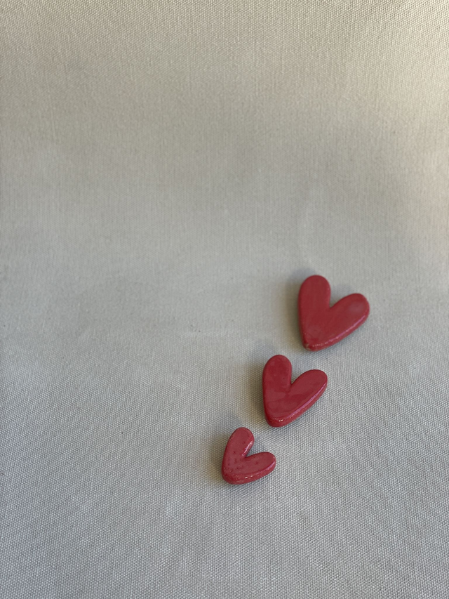 Lot de 3 magnets coeurs