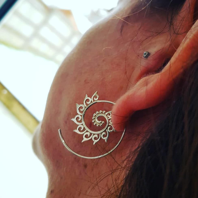 Sunrise Swirl Sterling Silver Earrings