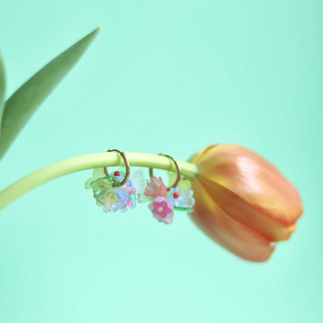 Boucles d'oreilles Bouquet (jaune)