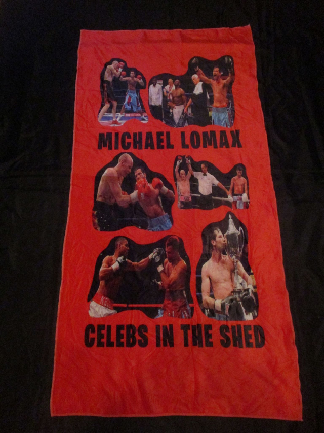 Michael 'The Look' Lomax ABA Champion Prizefighter 3 Boxer Picture RED Blanket (BLACK Bubble Logo)(75cm x 150cm)