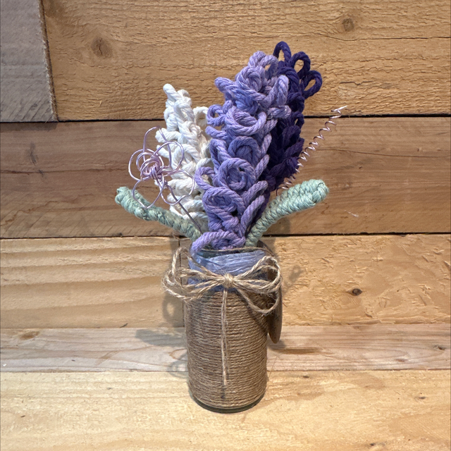 Macrame Lavender Vase 