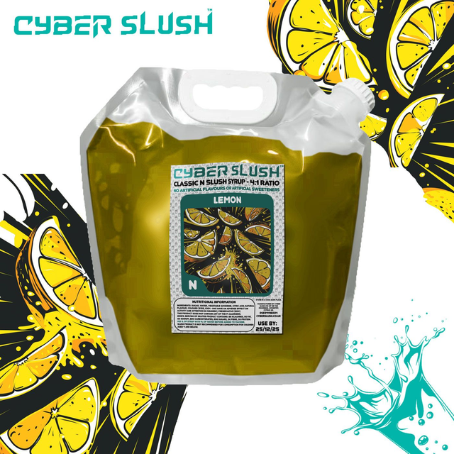 CyberSlush Lemon Syrup - Natural Flavour / Natural Sweetness - 5L