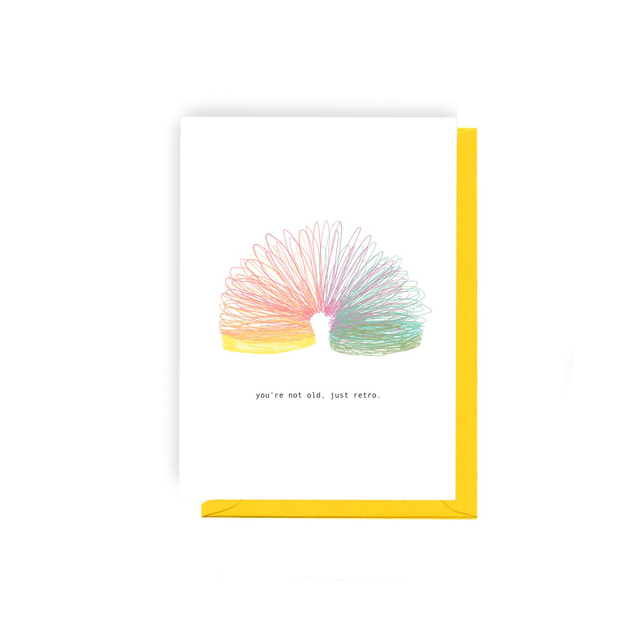 Retro Slinky - Illustrated Birthday Card   