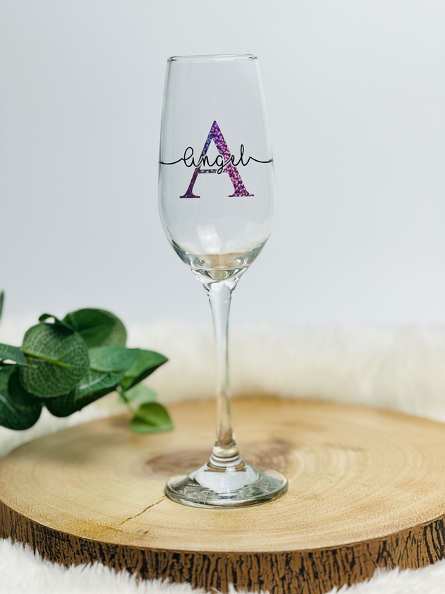 Personalised Initial Champagne Glass