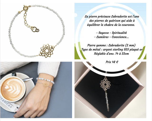 BRACELET COURONNE CHAKRA - ARGENT