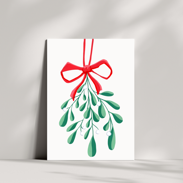 Cartes de Noël - Gui suspendu