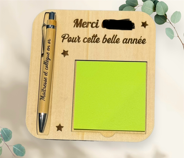 Bloc post it et stylo maîtresse 