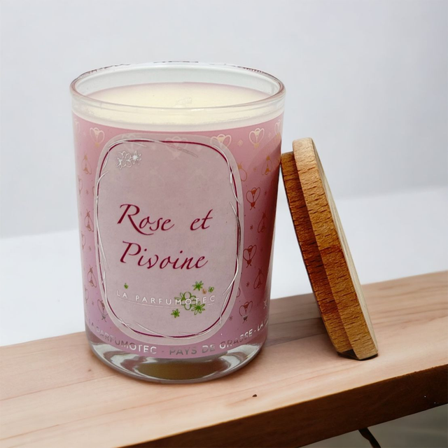 Bougie Rose et Pivoine 