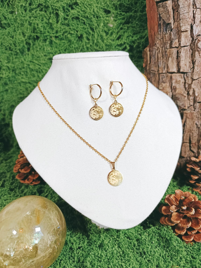 COLLIER + BOUCLES - COMBO LUNAIRE 