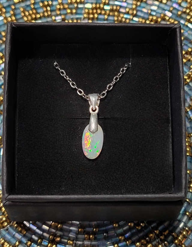 Pendentif Opale Éthiopienne 